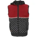 Produktbild: Guru-Shop Strickjacke Gestrickte Weste, Unisex Weste aus Schurwolle,.. grau|rot M