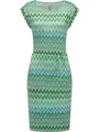Produktbild: Ragwear Damen bequemes Sommerkleid Kurzarm Midikleid Gemustert mit Stoffgürtel Taggien Print YOUMODO Aqua Gr. M