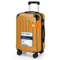 Produktbild: YONSLY Hartschalen-Trolley Hartschalen-Reisekoffer Trolley Rollkoffer in S/M/L/XL Größen, 4 Rollen, mit 360°-Lenkrollen, Zahlenschloss und mehrstufigem Teleskopgriff 55 cm