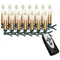 Produktbild: IC Winterworld LED-Christbaumkerzen 15 kabellose LED Weihnachtsbaumkerzen mit Fernbedienung, Komplett-Set, flammenlose Kerzen mit Tropfen, perfekte Alternative zur Lichterkette bunt