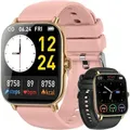 Produktbild: zhizhi Smartwatch Fitness Uhr mit Bluetooth Anrufen, Herzfrequenz, Blutdruck, Schlafmonitor, 20 Sportmodi, IPX8 wasserdicht - Rosa