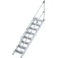 Produktbild: Günzburger Steigtechnik - Treppe 45° Stufenbreite 600 Mm 8 Stufen Aluminium Geriffelt - 600248