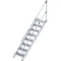 Produktbild: Alu-Treppe 45 Grad 8 Stufen B 600 mm lichte Höhe 1670 mm Ausladung 1924 mm,