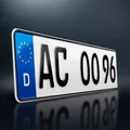 Produktbild: 1 Kfz Kennzeichen | 460 x 110mm | Nummernschild | Autokennzeichen | DHL-Versand