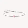 Produktbild: THOMAS SABO Armband Herz 925 Sterlingsilber rosa Stein A2157-051-9 Länge 19 cm