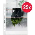 Produktbild: Leitz Prospekthüllen 90% Recycelt DIN A5 Genarbt Transparent 100 Mikron PP (Polypropylen) Öffnung oben 6 Löcher 25 Stück
