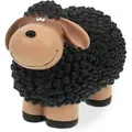 Produktbild: Gartenfigur Schaf, handbemalt, Dekoschaf wetterfest, hbt: 16 x 21 x 12,5 cm, Garten, Polyresin, schwarz-braun - Relaxdays