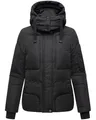 Produktbild: Navahoo Damen Winterjacke warme Steppjacke mit warmem Fleece-Futter und Abnehmbarer Kapuze Zauberlicht 14 Black Gr. M