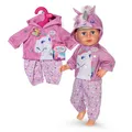 Produktbild: BABY born Einhorn-Outfit mit rosa Hoodie  und Hose für 43cm Puppen.