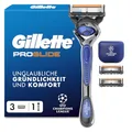 Produktbild: Gillette Fusion5 Proglide Rasierer Herren, UEFA Champions League Special Edition — Inkl. 1 Nassrasierer, 3 Ersatzklingen mit Neuem Everglide Gleitstreifen, Reiseschutzkappe — Blau/Grau