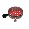 Produktbild: Basil Polkadot Fahrradklingel - Geeignet für Elektrisches, City, Damen, Kinderfahhrad - 80mm Ø - red/White dots