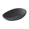 Produktbild: doporro Aufsatzwaschbecken Anthrazit matt oval Colossum809 BTH: 59,8x36x14 cm Mineralguss Waschbecken ohne Armaturloch