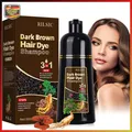 Produktbild: Haarfärbeshampoo für Graues Haar Dunkelbraun 500ml Sofort-Haarfarbe Männer