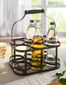 Produktbild: Metall Flaschenkorb Flaschenträger für 6 Flaschen, Antik Design, Flaschenhalter