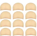 Produktbild: 12 Stück Haarnetz für Perücken für Frauen und Männer, Nylon Perückenkappen aus Dehnbarem und Dünnem Strumpfstoff, geschlossenem Ende, Einheitsgröße (naturbeige)