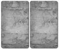 Produktbild: KESPER 36540-13 Multi-Glasschneideplatte 2er Pack Motiv BETON/Herdabdeckplatte/Glasschneidbrett/Glasplatte/Spritzschutz