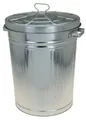 Produktbild: Spetebo Mülleimer Outddor Zink Abfalleimer mit Deckel - 55 Liter, mit abnehmbarem Deckel
