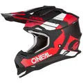Produktbild: O'NEAL | Motocross-Helm | MX Enduro | ABS-Schale, Lüftungsöffnungen für optimale Kühlung | 2SRS Helmet SPYDE V.23 | Erwachsene | Schwarz Rot Weiß | Größe S (55/56 cm)