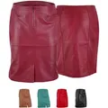 Produktbild: German Wear Lederrock Trend452R Midi Trendiger Midi Lederrock aus Lammnappa Business Rock echtleder rot 40