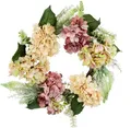 Produktbild: Kunstkranz Hortensie Hortensie, I.GE.A., Höhe 10 cm, Rattan Kranz, Türkranz