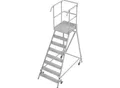 Produktbild: Fahrbare Podestleiter Krause Stabilo Professional, einseitig begehbar, 1x8 Stufen, 600 x 700 mm Plattform, 3950 mm Arbeitshöhe
