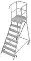 Produktbild: Krause 821065 Aluminium Podestleiter fahrbar, Montage mit Werkzeug Arbeitshöhe (max.): 3.95m Aluminium 65.4kg