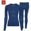 Produktbild: SNOCKS Funktionsunterhemd Thermo Set für Damen Thermounterwäsche (1 Set, 1-St) perfekt für Wintersportaktivitäten, atmungsaktiv und wärmeisolierend blau L