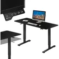 Produktbild: Juskys Höhenverstellbarer Schreibtisch 140x60cm - Elektrisch stufenlos verstellbar Bürotisch Sitz- & Stehtisch Speicherplatz Memory-Funktion - Sc... - Schwarz