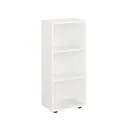 Produktbild: KOMTO Regal 40 cm breit Weiß - Bücherregal mit 3 Ebenen und Höhenverstellbare Regale, Standregal, Aufbewahrungsregal | Bookshelf Lumo 40 x 90 x 24 cm (BxHxT)