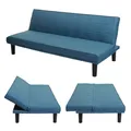 Produktbild: B-Ware Schlafsofa MCW-J17, Klappsofa Gästebett, Schlaffunktion Stoff türkis-blau
