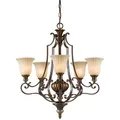Produktbild: Elstead Lighting Kronleuchter Kelham-Hall, Bronze, Metall, Glas, 86.5 cm, Grüner Punkt, RoHS, Lampen & Leuchten, Innenbeleuchtung, Hängelampen, Kronleuchter