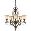 Produktbild: Kelham Hall Kronleuchter mit 5 Lichtern, Firenze Gold/Britische Bronze - FE-KELHAM-HALL5-UPLT