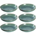 Produktbild: Leonardo Matera tiefe Keramik-Teller 6er Set, spülmaschinengeeignete Speise-Teller mit Glasur, 6 runde Steingut-Teller, Ø 20,7 cm, grün, 018541 - Grün