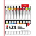 Produktbild: Marabu Basic Acrylfarben farbsortiert 18 x 12,0 ml, 18 St.