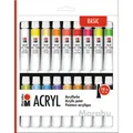 Produktbild: 2 bis 24x Marabu Acrylfarben-Set, 18 x 12 ml, farbig sortiert - SPARE BIS ZU 40%