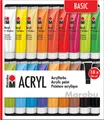 Produktbild: Marabu Acrylfarben-Set, 18 x 12 ml, farbig sortiert