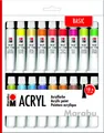 Produktbild: Marabu Acrylfarben Set 18 x 12 ml farbig sortiert Malfarben deckend