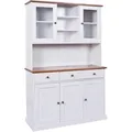 Produktbild: P & B Buffet, Weiß, Holz, Kiefer, massiv, 3 Fächer, 3 Schublade(n) Schubladen, 131x191x45 cm, Beimöbel erhältlich, Küchen, Küchenmöbel, Buffetschränke