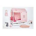 Produktbild: Hoppekids Hausbett-Vorhang 70x160 cm  Princess , rosa/pink , Maße (cm): B: 70 H: 0,3
