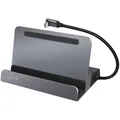 Produktbild: LogiLink USB 3.2 Gen1 Dockingstation mit Halterung 6-Port silber - Schwarz/Silber