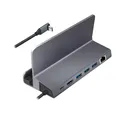 Produktbild: LOGILINK USB 3.2 Dockingstation UA0408, Gen1, 6-Port, USB-C PD, Aluminium-Silber