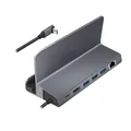 Produktbild: USB-C USB 3.2 Gen1 Dockingstation HUB Halterung 6-Port PD Aluminium silber