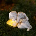 Produktbild: Solar Engel GartenstatuenSchlafende Schutzengel-FigurEngelfigur mit LED Solar...