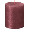 Produktbild: Bolsius Rustik-Kerze Shimmer 80/68 mm Rot