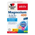 Produktbild: DOPPELHERZ Magnesium 400+B1+B6+B12+Folsäure Tabl. 120 St.