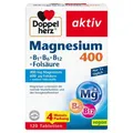 Produktbild: DOPPELHERZ Magnesium 400+B1+B6+B12+Folsäure Tabl. 120 St