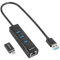Produktbild: TRUST Sharkoon 3-Port USB 3.2 Gen 1 Alu Hub USB-Hub