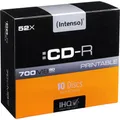Produktbild: Intenso 1801622 CD-R 80 Rohling 700 MB 10 St. Slimcase Bedruckbar