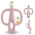 Produktbild: Matchstick Monkey - Beißring Affe Original - Baby Zahnungshilfe - weiche Noppen massieren wundes Zahnfleisch - Silikon BPA-frei - Greifling für Zahnen - ab 3 Monaten - altrosa