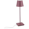 Produktbild: Zafferano LED Akku-Tischleuchte POLDINA PRO, 38cm, 2,2W, 2700-3000K, IP65, mit Touch-Dimmer, bordeaux ZAF-LD0340X3